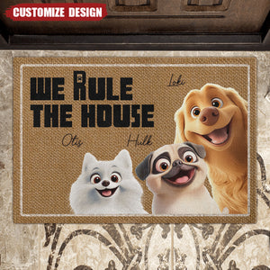 We Rule The House - Personalized Doormat-Gift For Dog Lovers