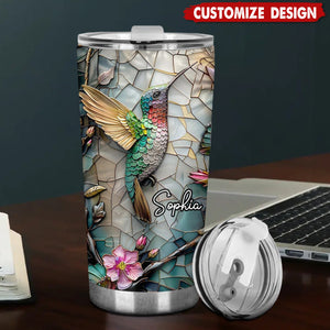 Artistic Hummingbird - Personalized Gardening Tumbler