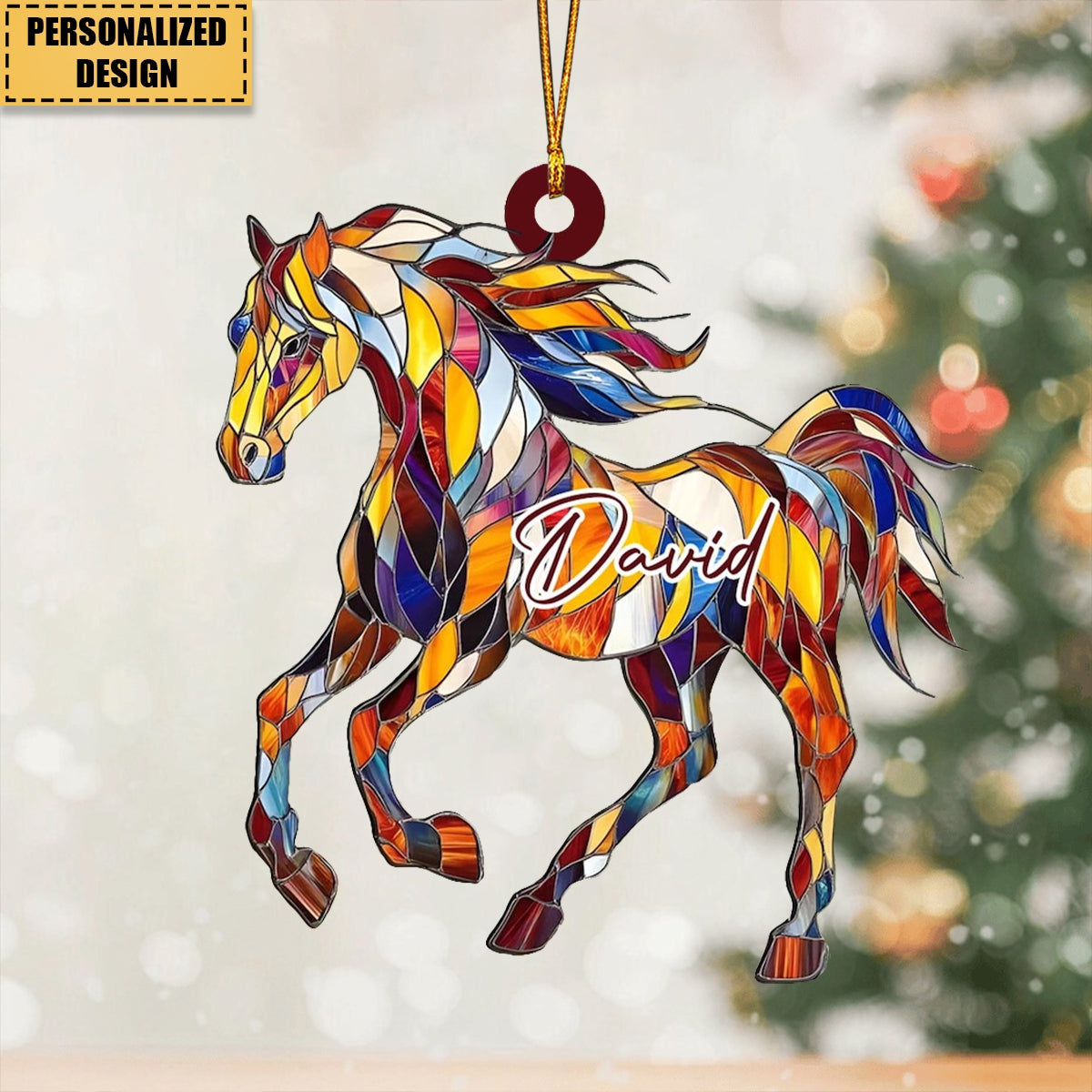 Horse Art Ornament-Personalized Ornament-Gift For Horse Lovers-2024 New Release