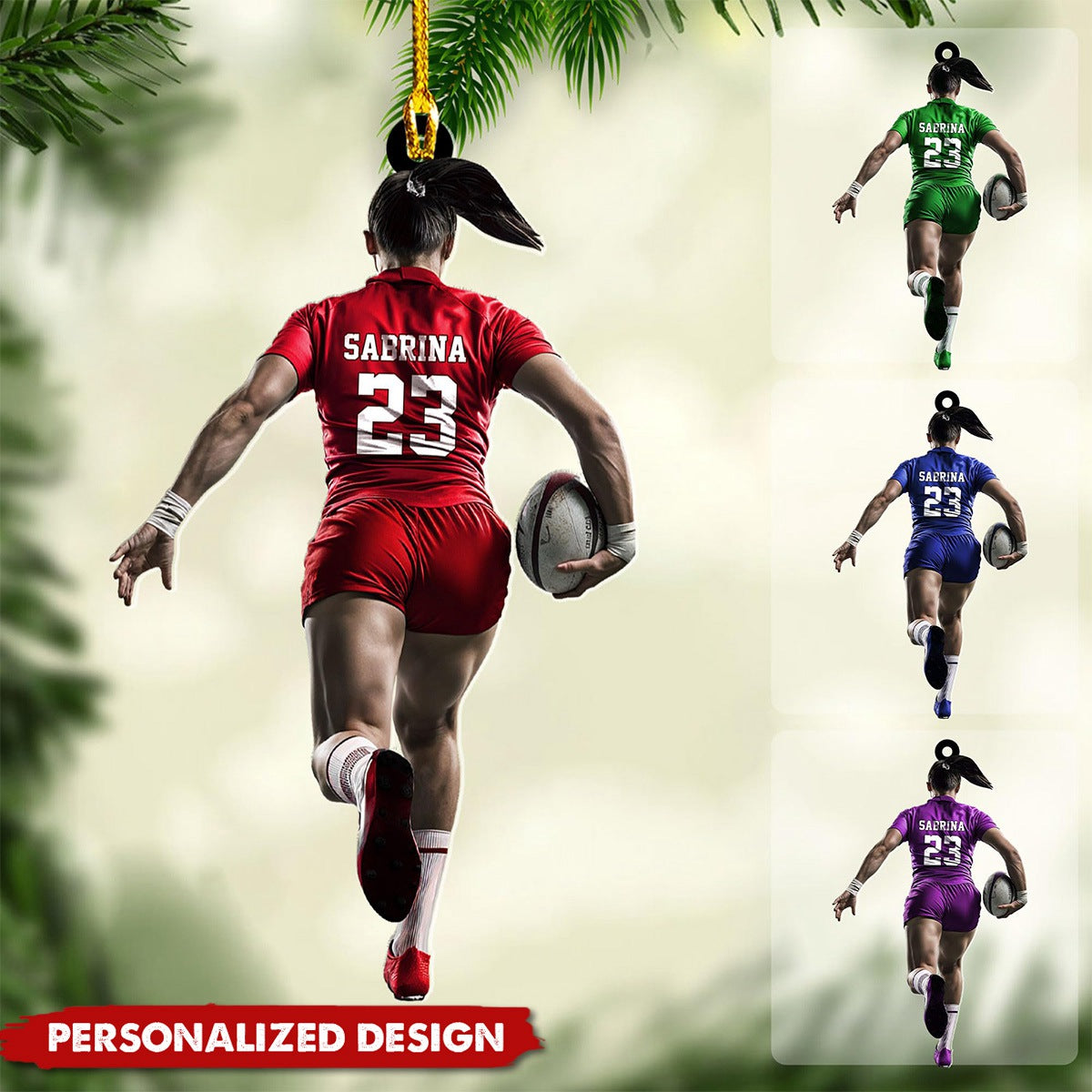 Personalized Rugby Ornament-Gift For Rugby Lover-2024 New Release