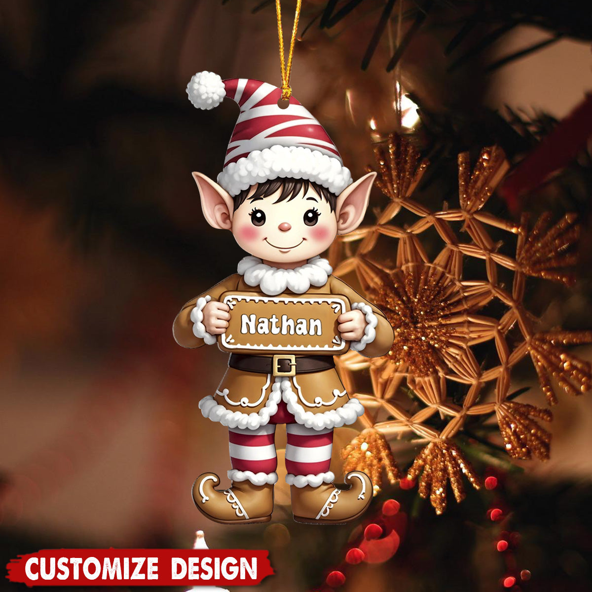 Personalized Elf Ornament-Gift For Kids-2024 New Release