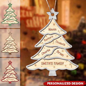 2024 New Release - Wish You A Wonderful Christmas - Family Personalized Custom Ornament - Wood Custom Shaped - Christmas Gift For Family Members