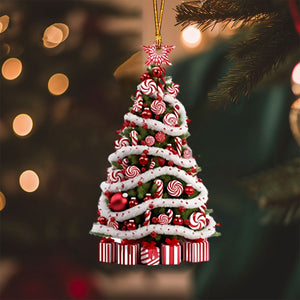 Christmas Hanging Christmas Tree Ornaments Balls Gift Box Candy Cane Star Design-2024 New Release