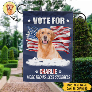 Custom Photo Talk Is Cheap, Voting Is Free - Dog Personalized Flag - Gift For Pet Owners, Pet Lovers