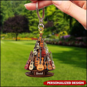 Personalized Classic Guitar Keychain-Gift for Music Lovers, Guitar Players-2024 New Release