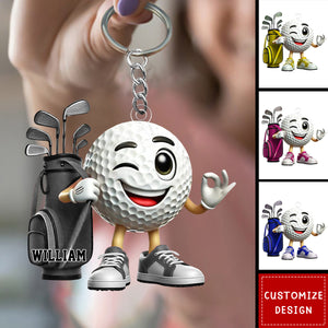 Personalized Golf Keychain - Gift For Golf Lover