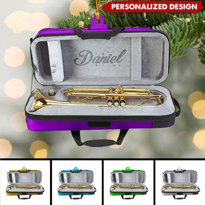 Personalized Trumpet with Christmas Hat Ornament-Gift For Trumper Player-2024 New Release