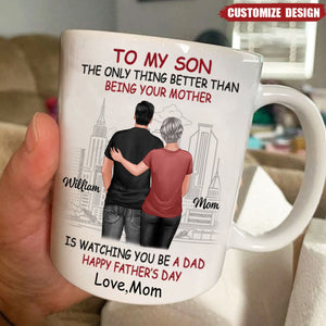 From Mom To Son Happy Father's Day Personalized Mug