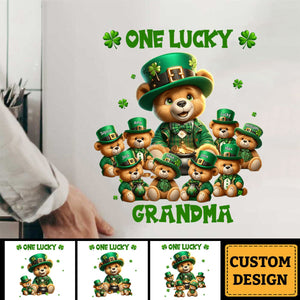 Saint Patrick Day - Personalized Bear Grandma Sticker Decal