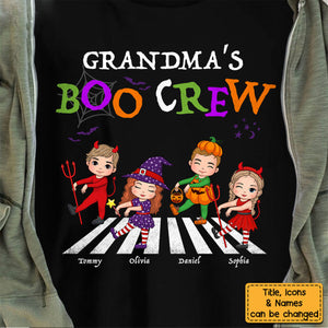 Halloween Grandma's Boo Crew - Personalized T-shirt - Halloween Gift for Grandma, Nana, Mimi, Mom