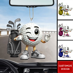 Personalized Golf  Car Ornament -Gift For Golf Lover