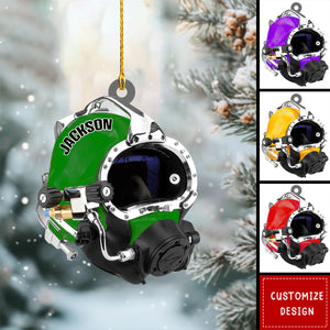 Personalized Scuba Diving Helmet Ornament-Gift for Scuba Diver-2024 New Release