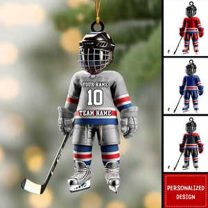 Personalized Ice Hockey Ornament-Gift For Ice Hockey Lover-2024 New Release