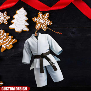 Black Belt Personalized Ornament - Gift For Karate,Jiu-Jitsu Lovers