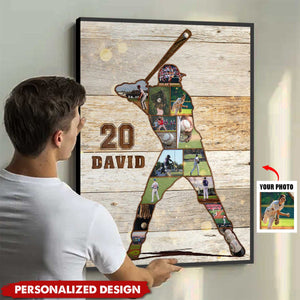 Baseball Photo-Personalized Poster-Gift For Baseball Lover