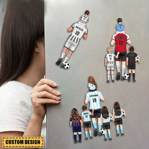 I Scored A Hat-Trick - Personalized Soccer Dad & Kids Fridge Magnet - Gift For Soccer Lovers