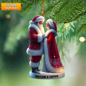 Personalized Santa and Mrs. Claus Christmas Ornament, Gift For couple - 2024 New Release