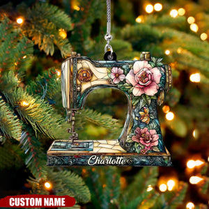 2024 New Release - Personalized Sewing Machine With Flowers Shaped Ornament