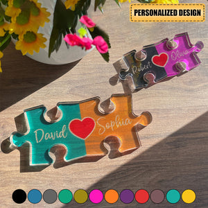 Puzzle Name Sign-Personalized Plaque-Valentine Gift for Her,Him