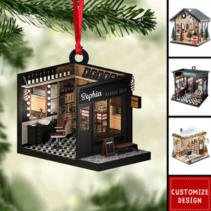 2024 New Release Personalized Barber Shop/Nail Salon Christmas Ornaments - Gift For Barber