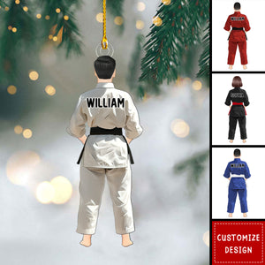 Personalized Boy Girl Black Belt Ornaments -Gifts For Karate,Jiu Jitsu,Judo,Taekwondo Lovers - 2024 New Release