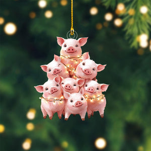 Pig Christmas Ornament-Gift for Animal Lover-2024 New Release