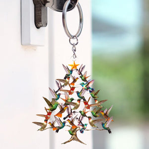 Hummingbird Tree Keychain-Gift For Bird Lover