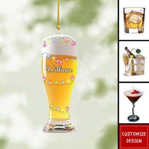 2024 New Release - Personalized Alcohol Drink Christmas Ornament - Gift For Bartender