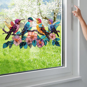 Hummingbird Suncatcher Decal,Sticker - Gifts For Bird Lovers