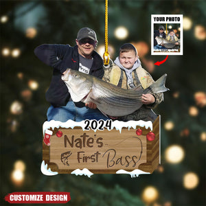 Custom Fishing Photo Ornament Christmas Ornaments - Fish Lovers Gifts  - 2024 New Release