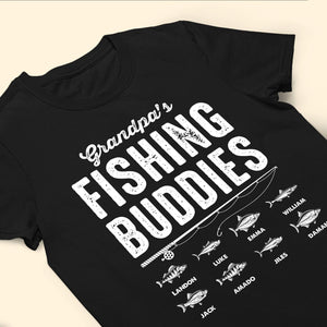 Personalized Unisex T-Shirt - Fishing Buddies Gift For Parent And Grandparent