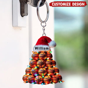 Personalized Basketball Keychain-Gift for Basketball Fans