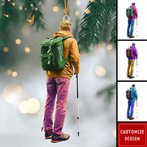 Personalized Hiking Man Ornaments - Gift for Hiking Lovers - 2024 New Release