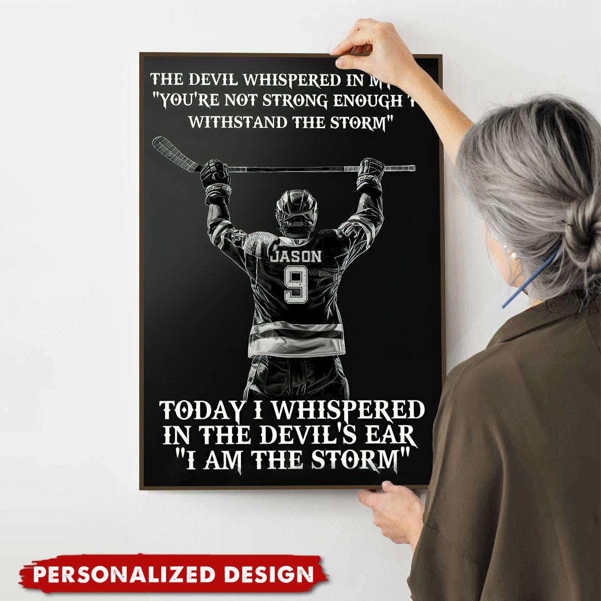 I Am The Storm-Personalized Hockey Boy Poster-Poster Gift For Hockey Lovers