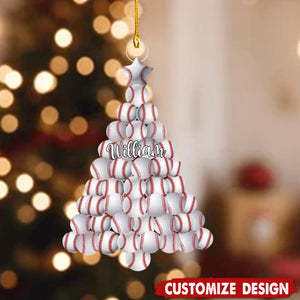 Personalized Baseball Christmas Ornament-Gift For Baseball Lovers-2024 New Release