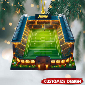 Personalized Christmas Football Stadium Ornament - Gift For Football Lovers  - 2024 New Release