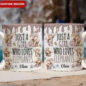 Just A Girl Who Loves Elephants - Personalized Mug