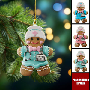 Personalized Gingerbread Nurse Ornament-Gift for Nurse-2024 New Release