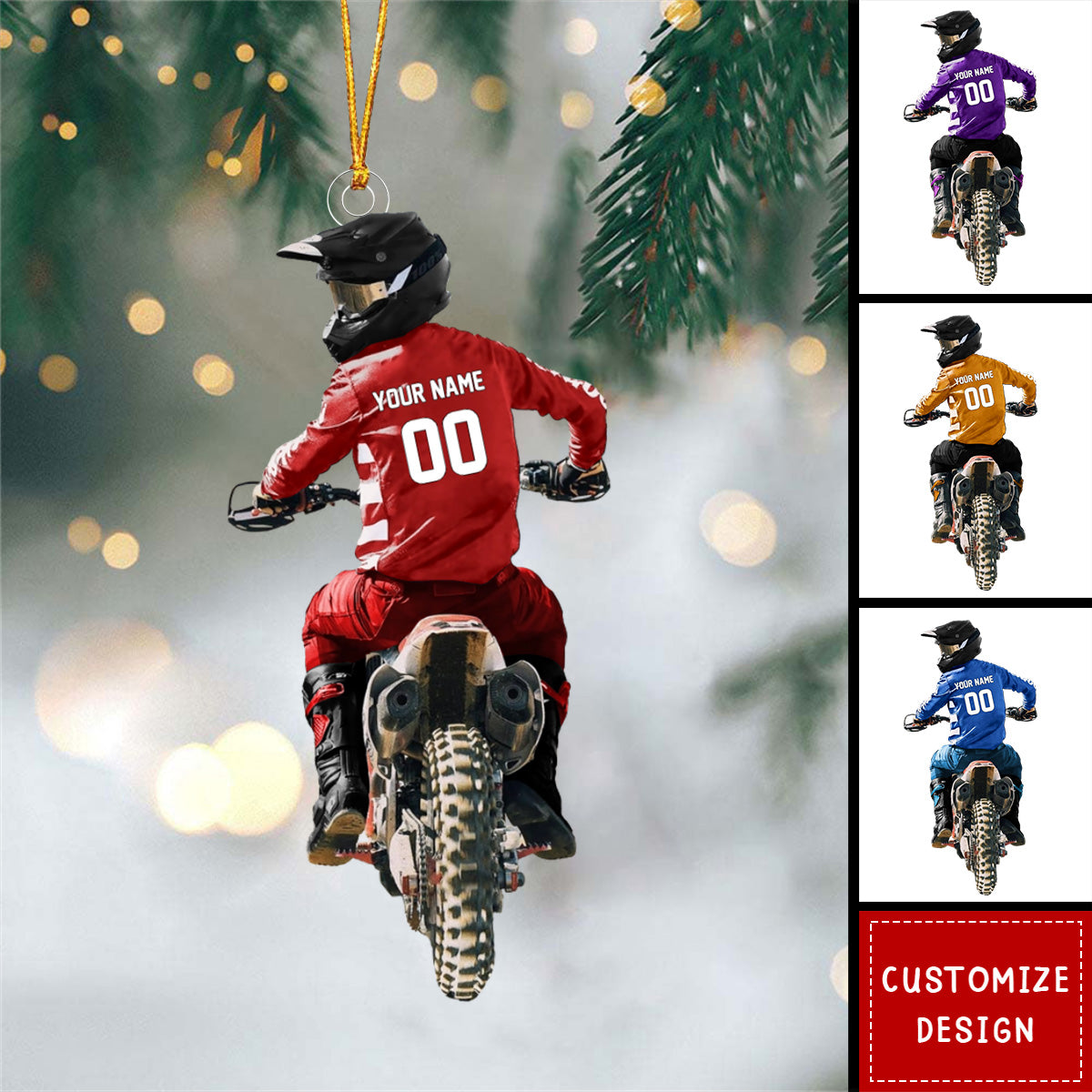 Motocross Personalized Christmas Ornament- Gift For Racing Lovers - 2024 New Release