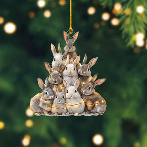 Bunny Christmas Ornament-Gift for Animal Lover-2024 New Release