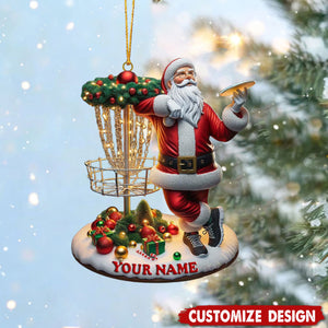 Personalized Disc Golf Santa Christmas Ornament Gift For Disc Golf Lovers-2024 New Release