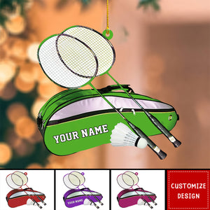 2024 New Release Personalized Badminton Christmas Ornament - Gift For Badminton Lover