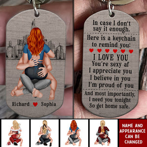 I Need You Tonight So Get Home Safe-Personalized Stainless Steel Keychain- Couple Gift- Keychain For Couple