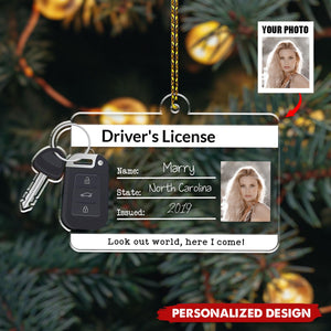 2024 New Release Personalized New Driver Ornament,Drivers License Ornament,Drivers Permit Christmas Ornament