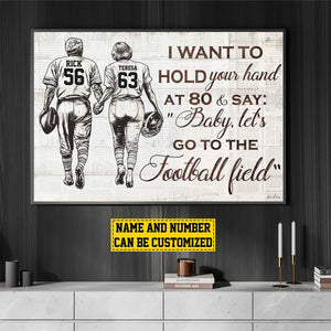 I Want To Hold Your Hand - Personalized Football Poster-Gift For Football Lovers