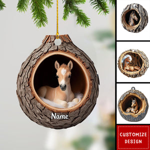 Personalized Horse Christmas Ornament Gift for Horse Lover-2024 New Release