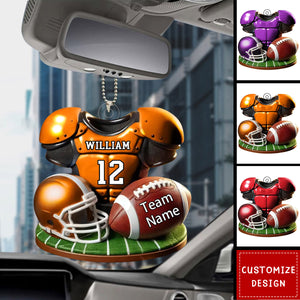 Personalized American Football Car Ornament - Gift For American Football Lovers - New Release