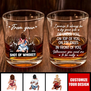 Promise To Always Be By Your Side - Personalized Whiskey Glass, Gifts For Couple