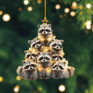 Racoon Christmas Ornament-Gift for Animal Lover-2024 New Release