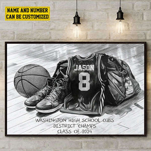 Personalized Class Basketball Team Poster-Poster Gift For Basketball Team Members